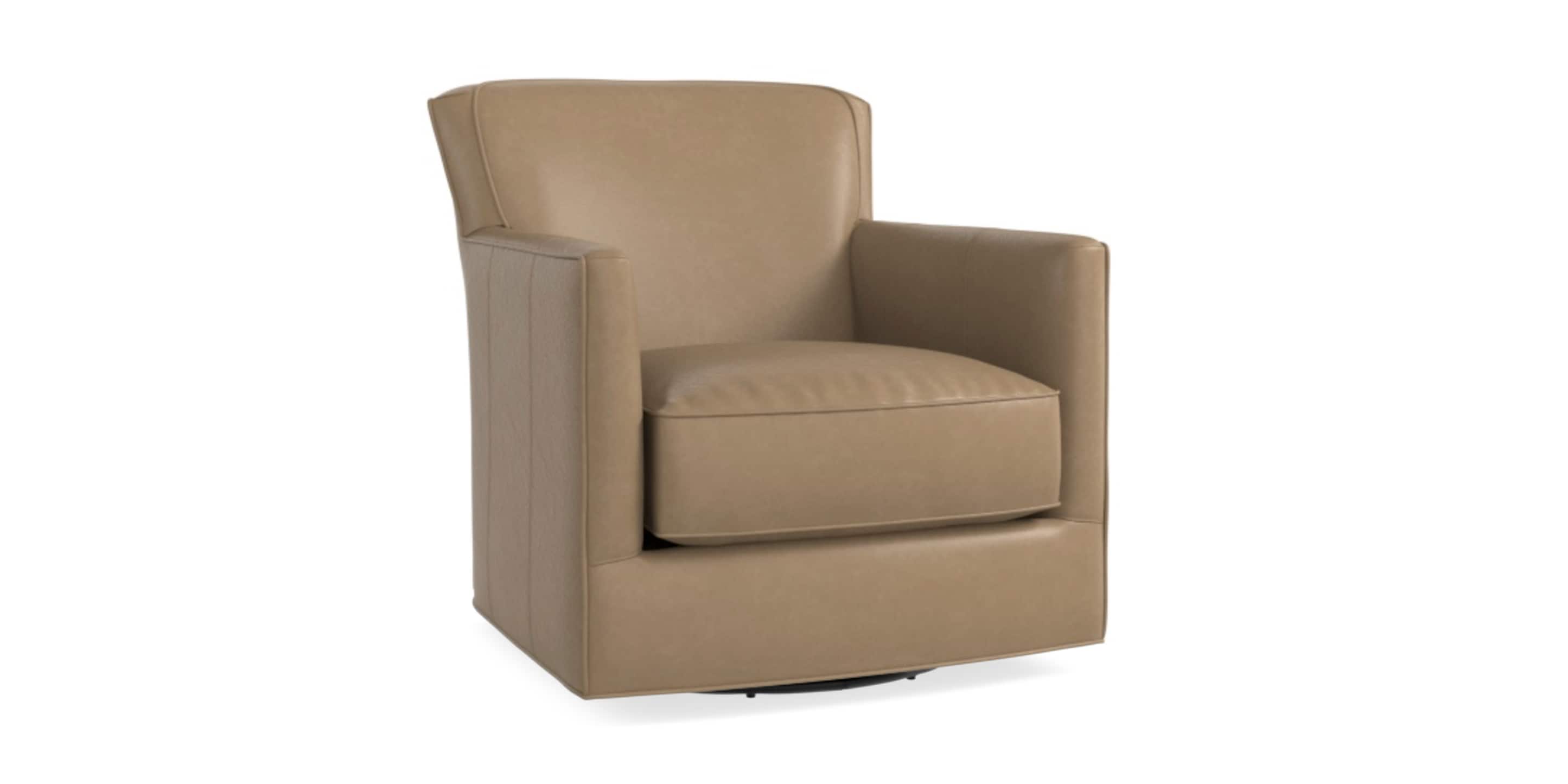 New American Living Leather Swivel Glider