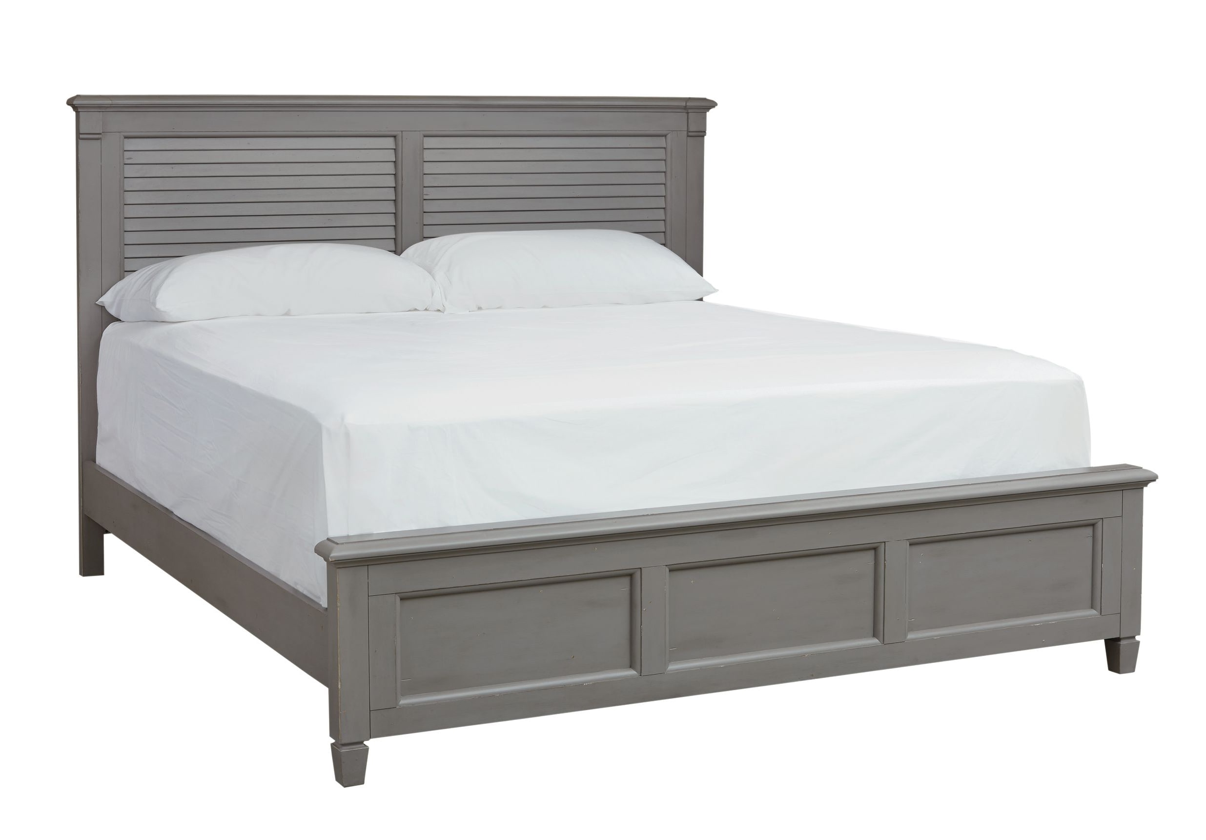Shoreline Ocean Grey Louvered Bed