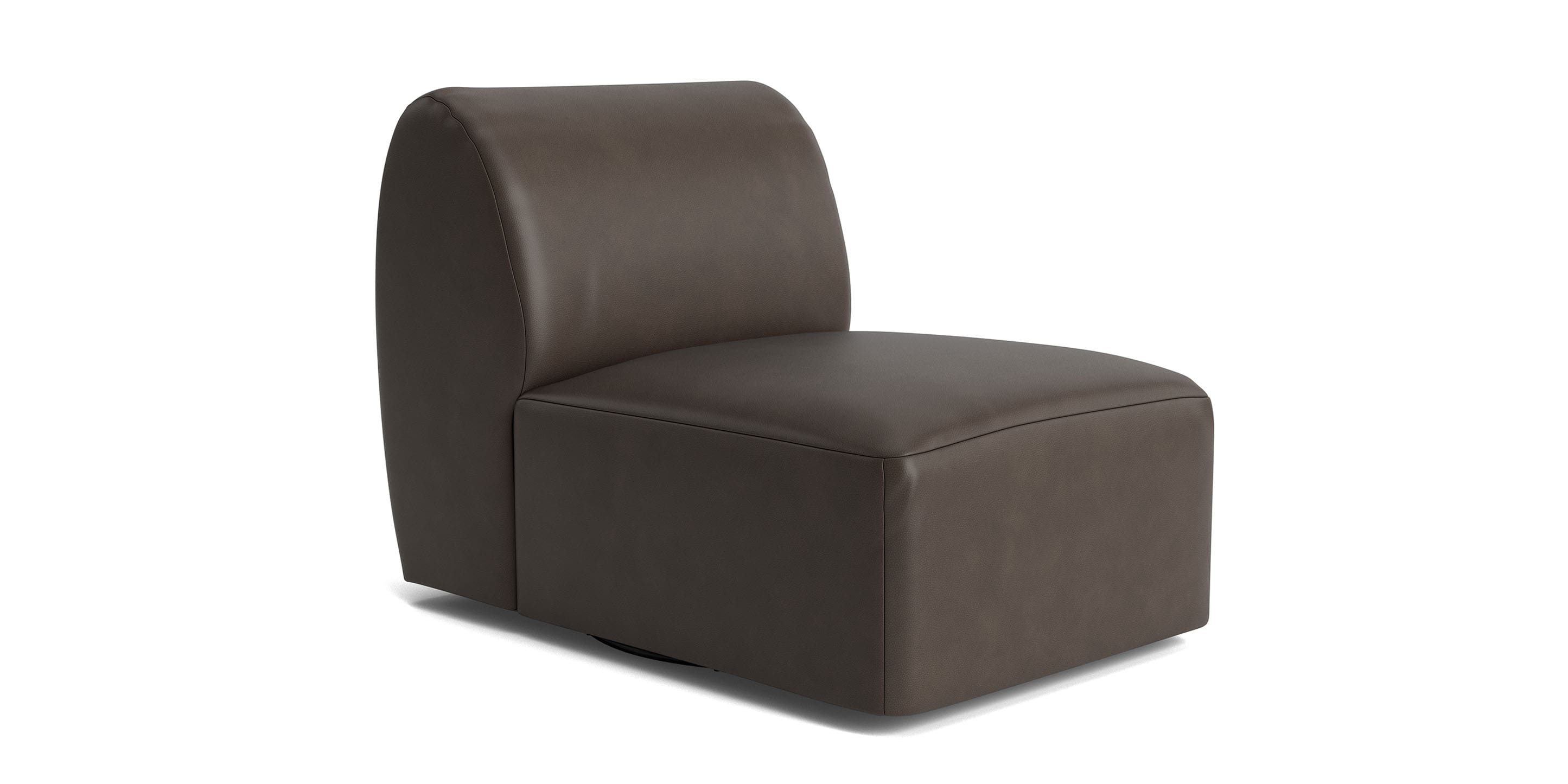 Clyde Leather Swivel Chair