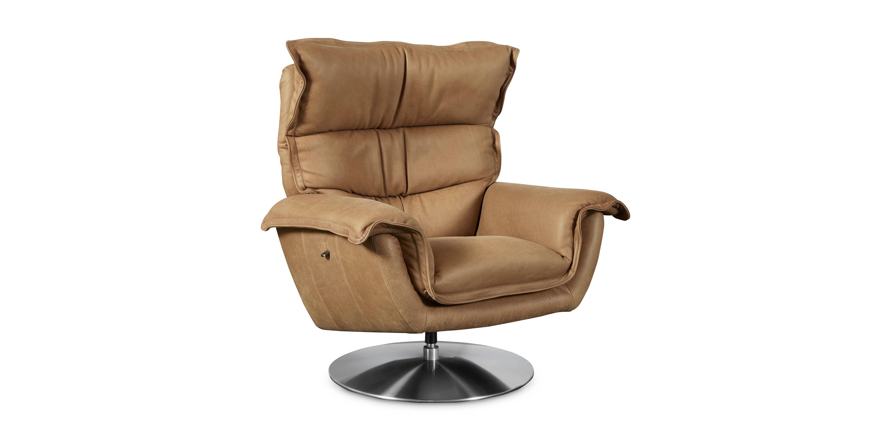 Dunn Leather Swivel Arm Chair