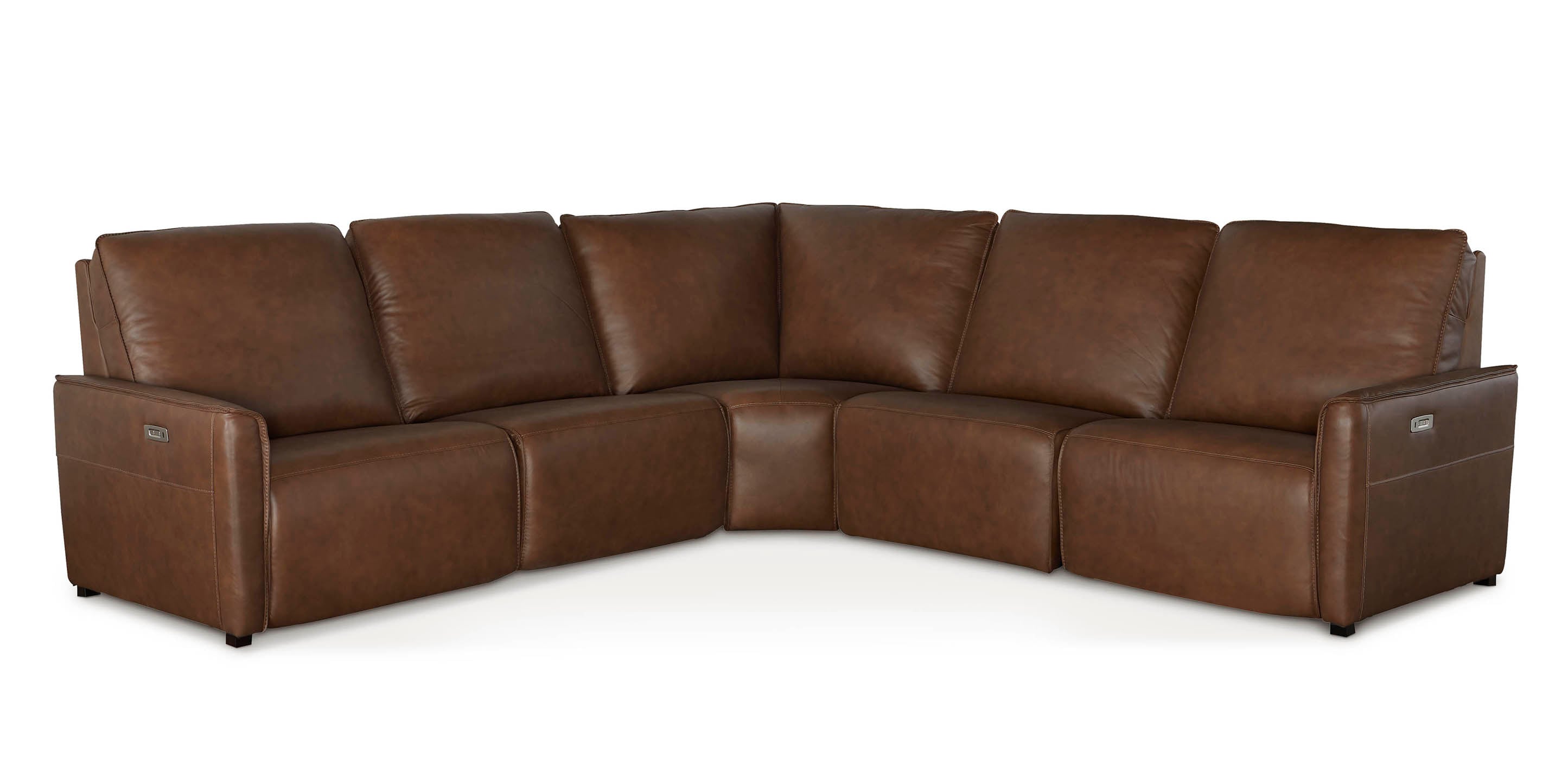 Everett Leather Reclining Sectional