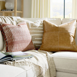 Accent Pillows Add Color To L-Shape Sectional
