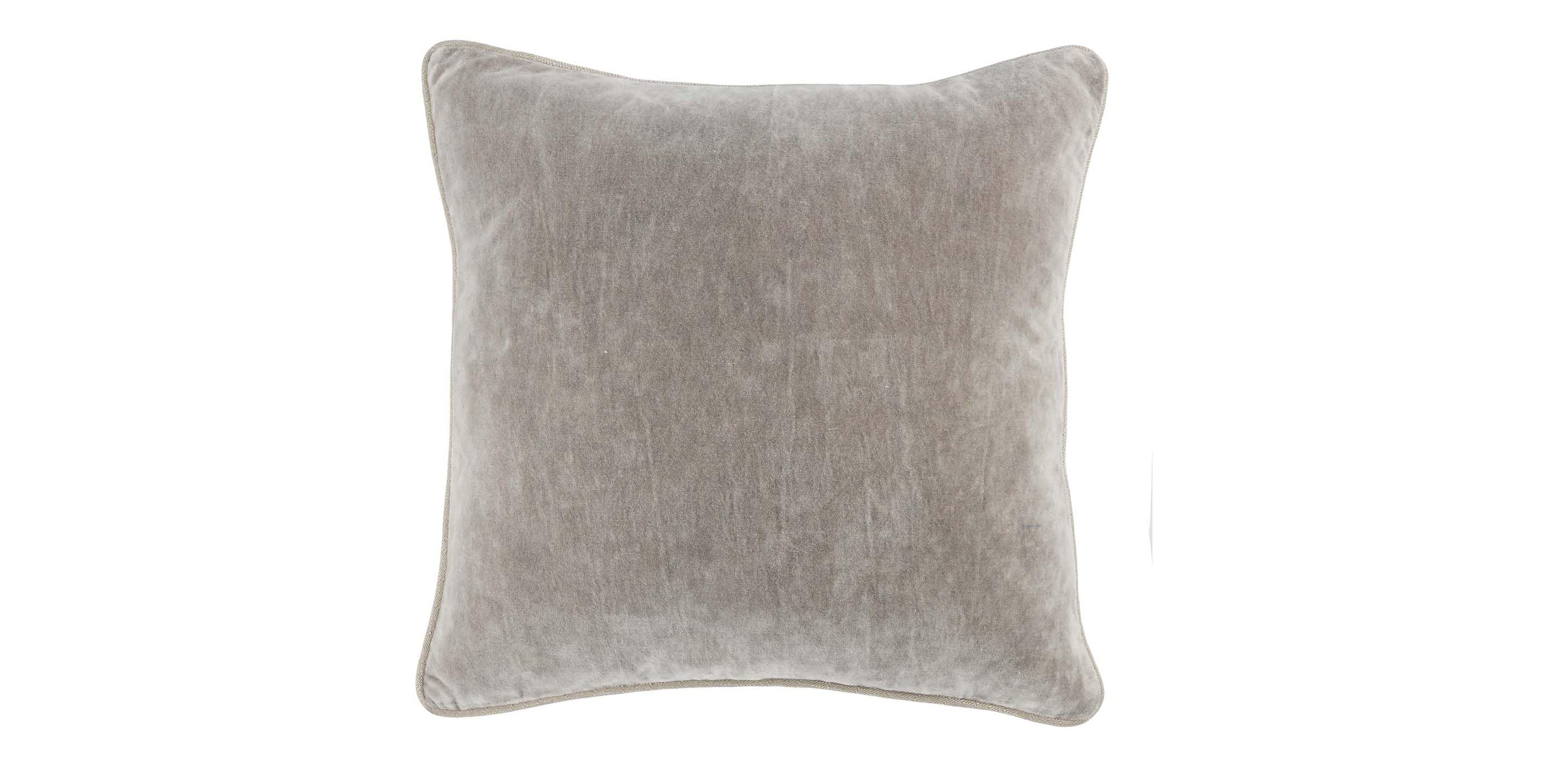 Heirloom Velvet Silver Pillow Cover
