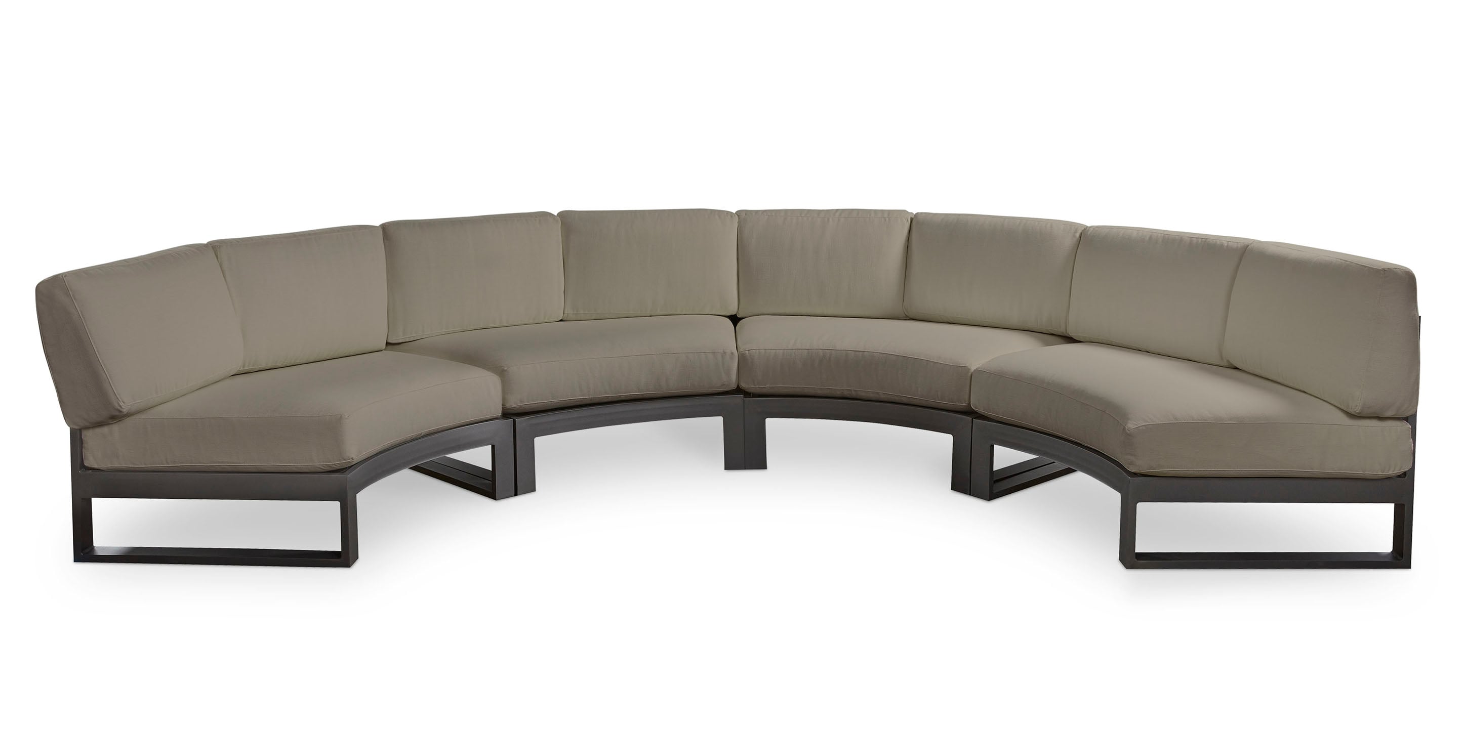 4pc Curved Armless Sectional image number 0