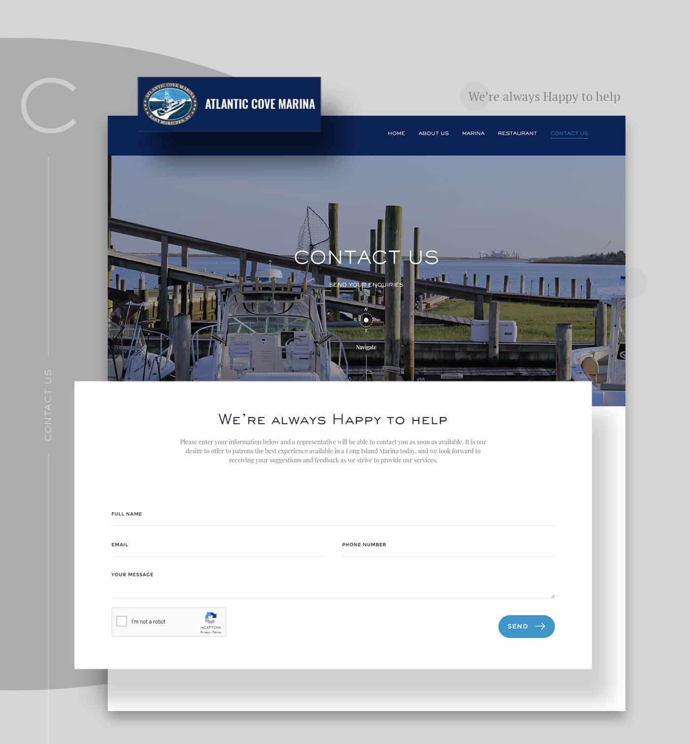 Atlantic Cove Marina - Top Notch Dezigns Web Design portfolio