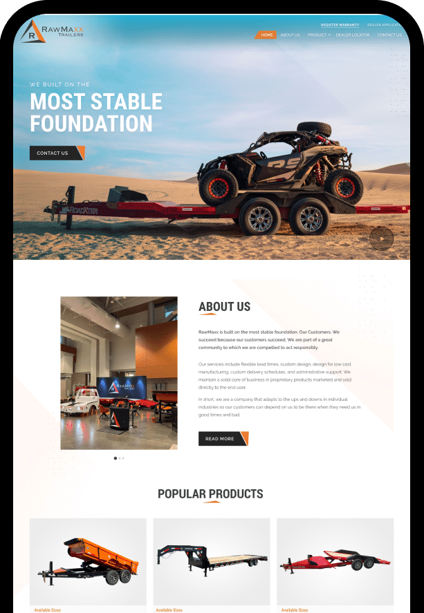 Los Angeles Web Design for RawMaxx - Top Notch Dezigns